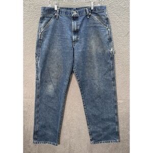 Wrangler Rasco FR Jeans Mens 34x32 Blue Carpenter Flame Resistant Workwear *